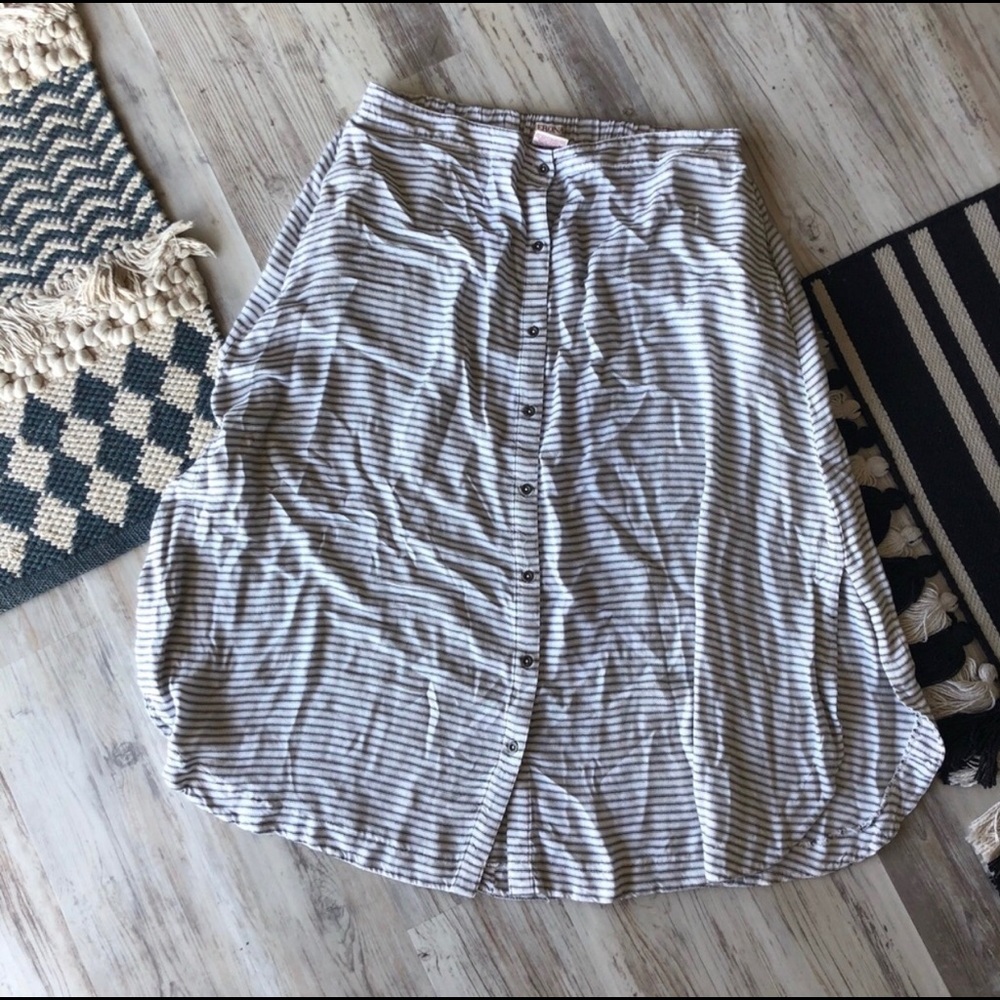 Merona Stripe Midi Skirt